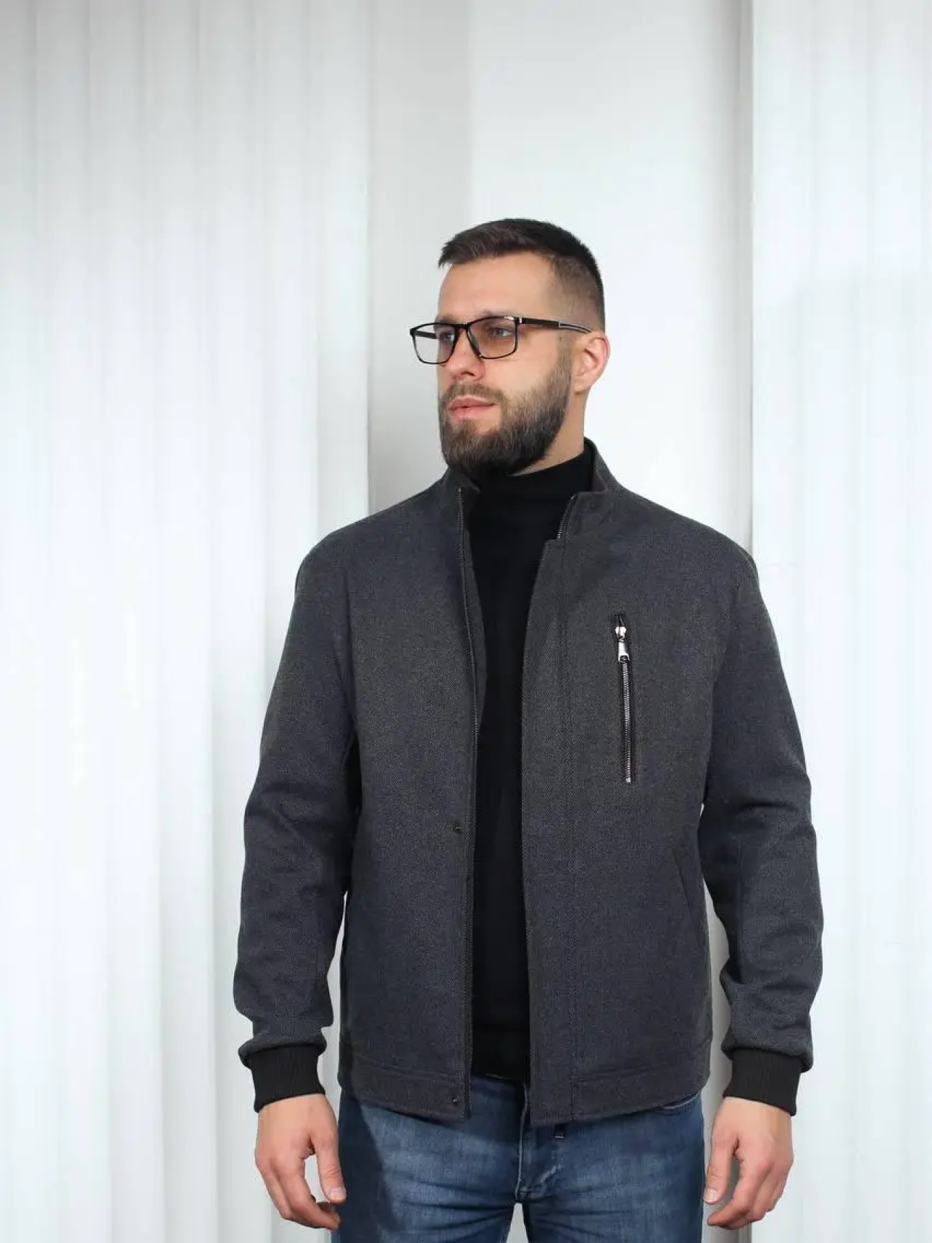 Мужская демисезонная куртка-пальто модель 129-DVL Фото