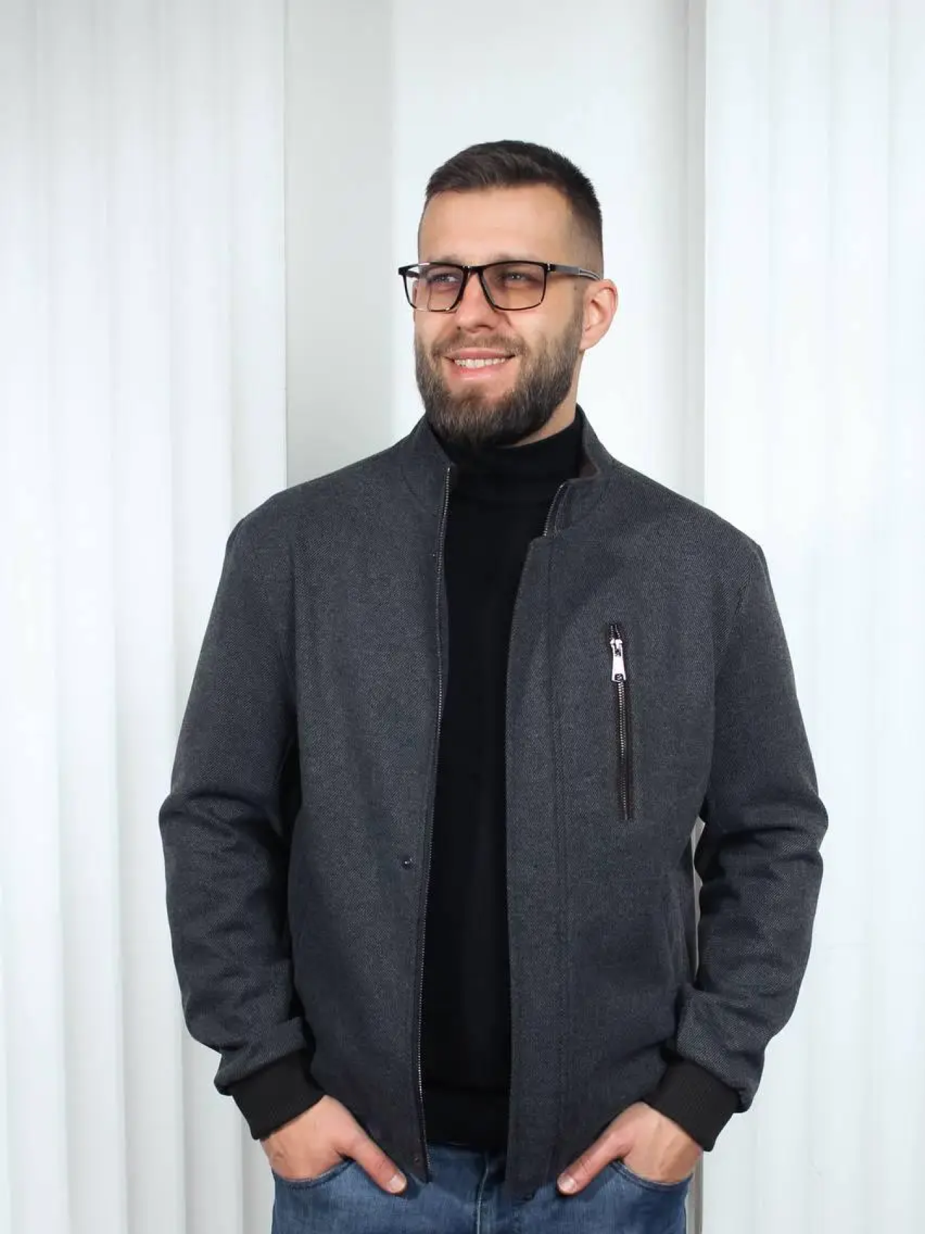 Мужская демисезонная куртка-пальто модель 129-DVL Фото