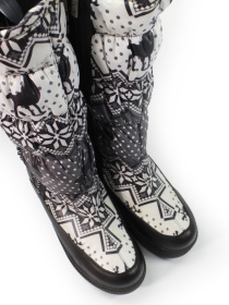 Женские зимние дутики с ярким принтованным дизайном модель C818-515-1BMF Фото