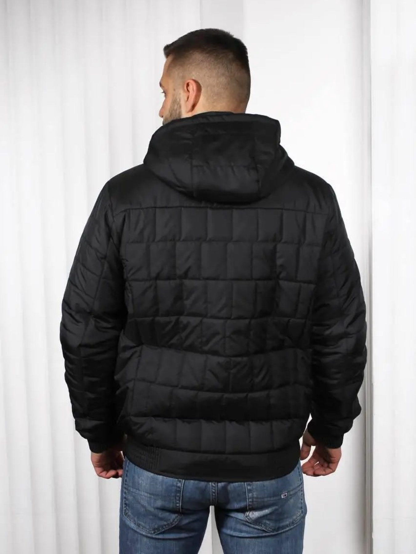 Демісезонна чоловіча куртка великого розміру модель 123-DVL Фото