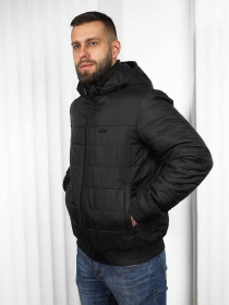 Демісезонна чоловіча куртка великого розміру модель 123-DVL Фото