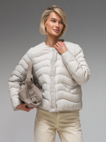 Демисезонная куртка VIVA WEAR модель 6688-light gray Фото