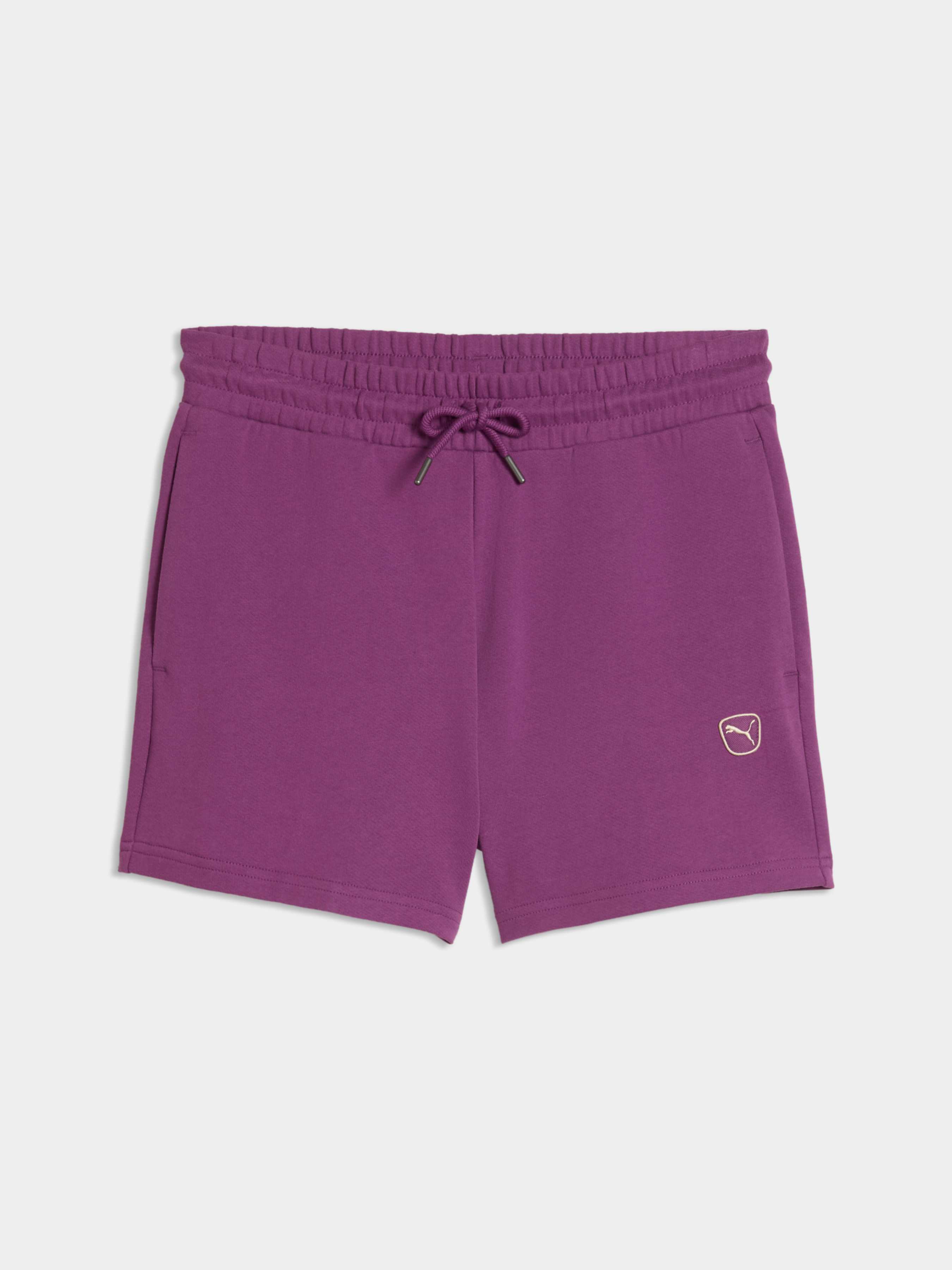 Жіночі Повсякденні шорти PUMA Ess Elevated Mid-rise Shorts (691859_69) колір фіолетовий, матеріал комбінований верх