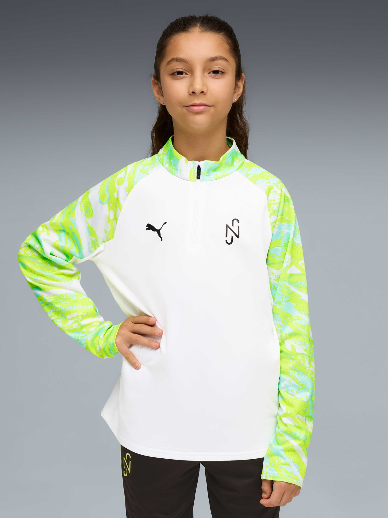Дитячий лонгслів Neymar Jr. Creativity Quarter-Zip Track Jacket Youth модель 660843 Фото