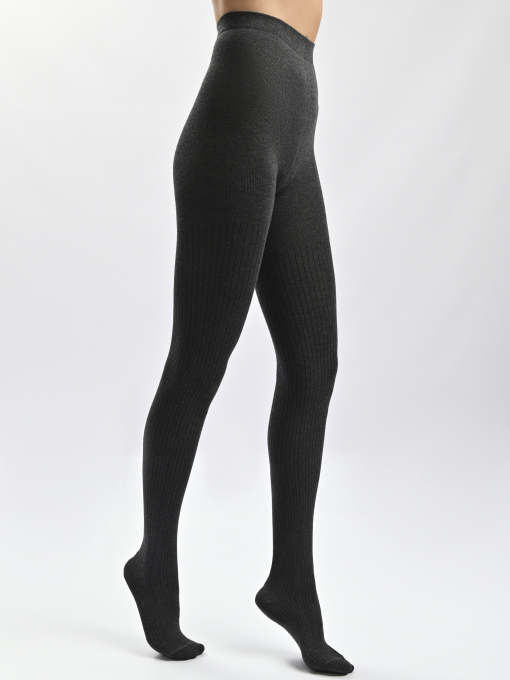 Колготки женские хлопковые EL COTTON 300 "рубчик", grafit модель EL Cotton 300/1 Фото