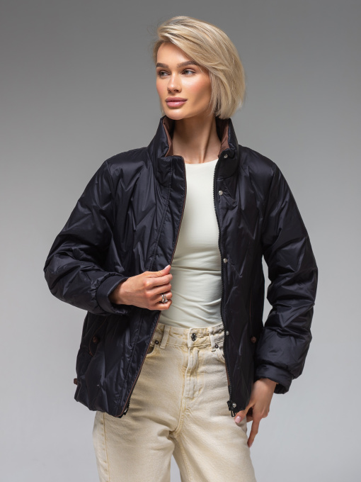 Женская демисезонная куртка ультралегкая весна-осень Viva Wear модель 88566 модель 88566-black Фото