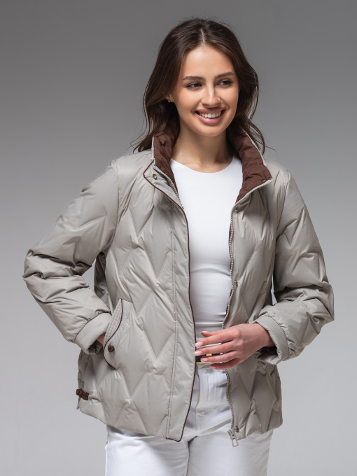 Демисезонная куртка VIVA WEAR модель 88566-milky Демисезонная куртка VIVA WEAR модель 88566-milky Фото