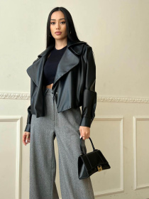 Куртка кожаная Jadone Fashion модель Deyt_chor Фото