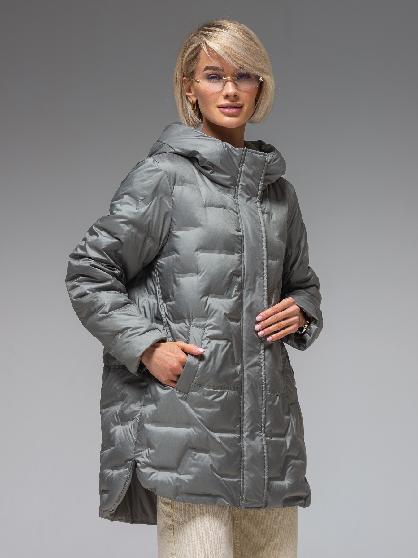 Демісезонна жіноча куртка ультралегка весна-осінь Viva Wear модель 90325 модель 90325-Olive Фото