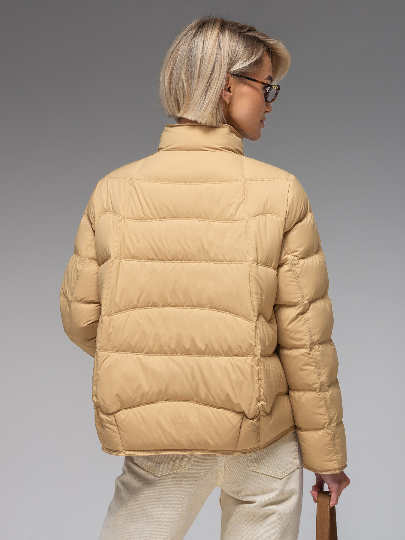 Демісезонна жіноча куртка ультралегка весна-осінь Viva Wear модель 6081 модель 6081-beige Фото