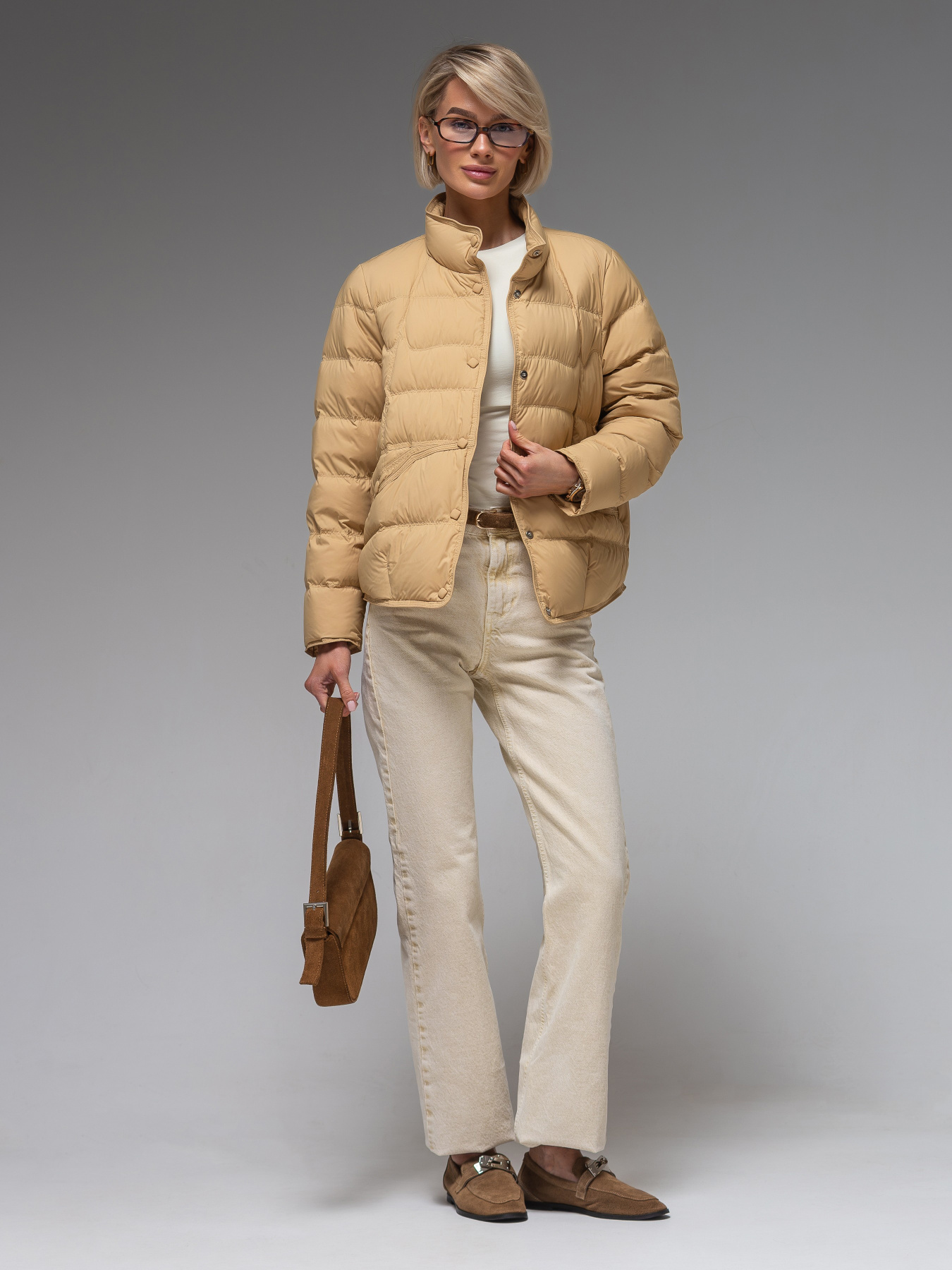 Демисезонная куртка VIVA WEAR модель 6081-beige Фото