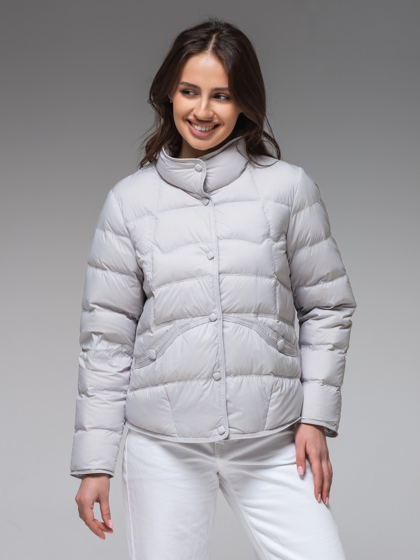 Демісезонна жіноча куртка ультралегка весна-осінь Viva Wear модель 6081 модель 6081-light gray Демісезонна жіноча куртка ультралегка весна-осінь Viva Wear модель 6081 модель 6081-light gray Фото