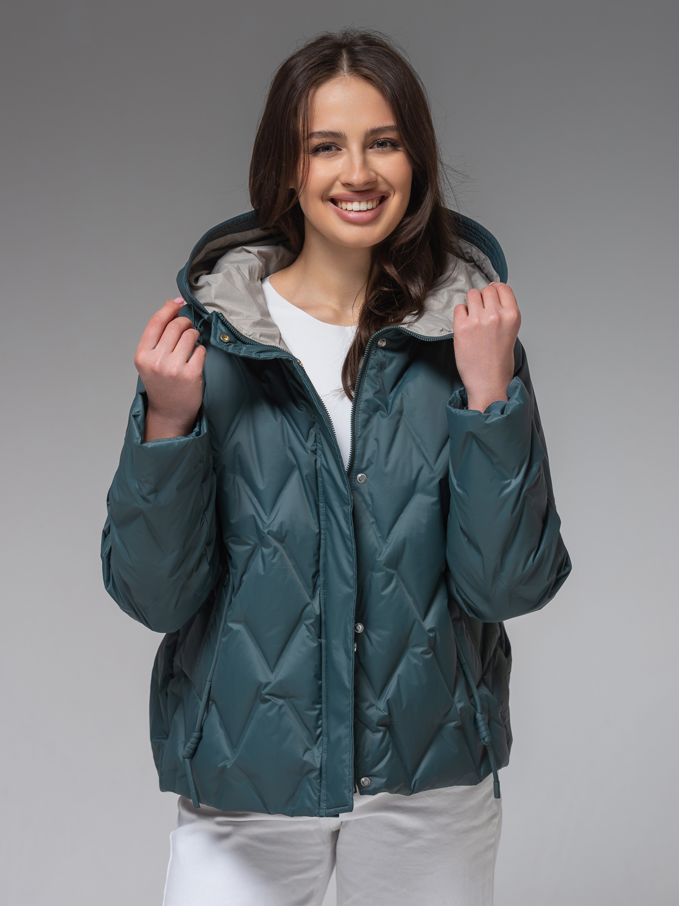 Демісезонна жіноча куртка ультралегка весна-осінь Viva Wear модель 88579 модель 88579-green Фото