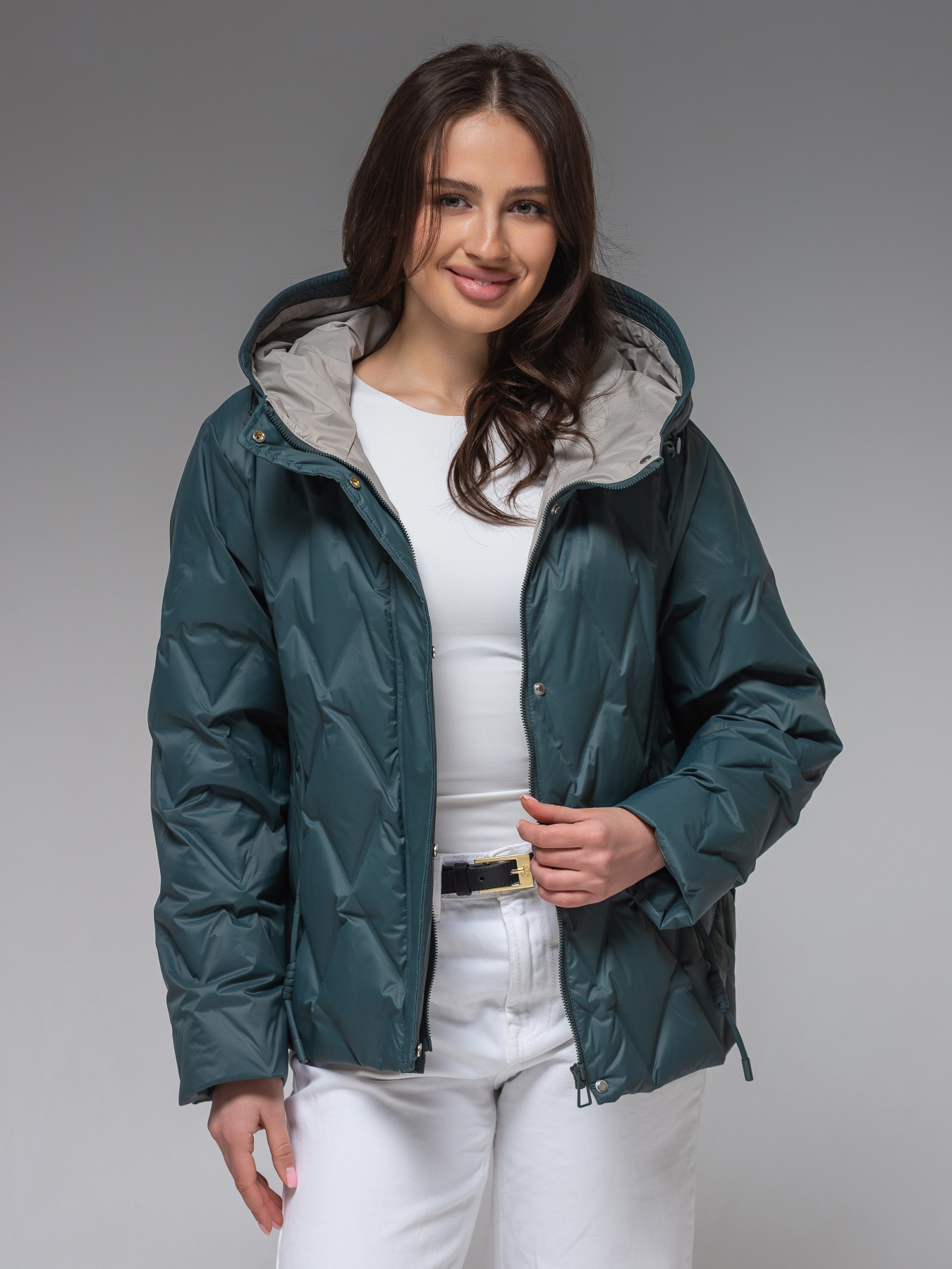 Демісезонна жіноча куртка ультралегка весна-осінь Viva Wear модель 88579 модель 88579-green Фото