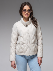 Демисезонная куртка VIVA WEAR модель 6886-milky Фото