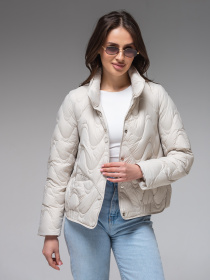 Демисезонная куртка VIVA WEAR модель 6886-milky Фото