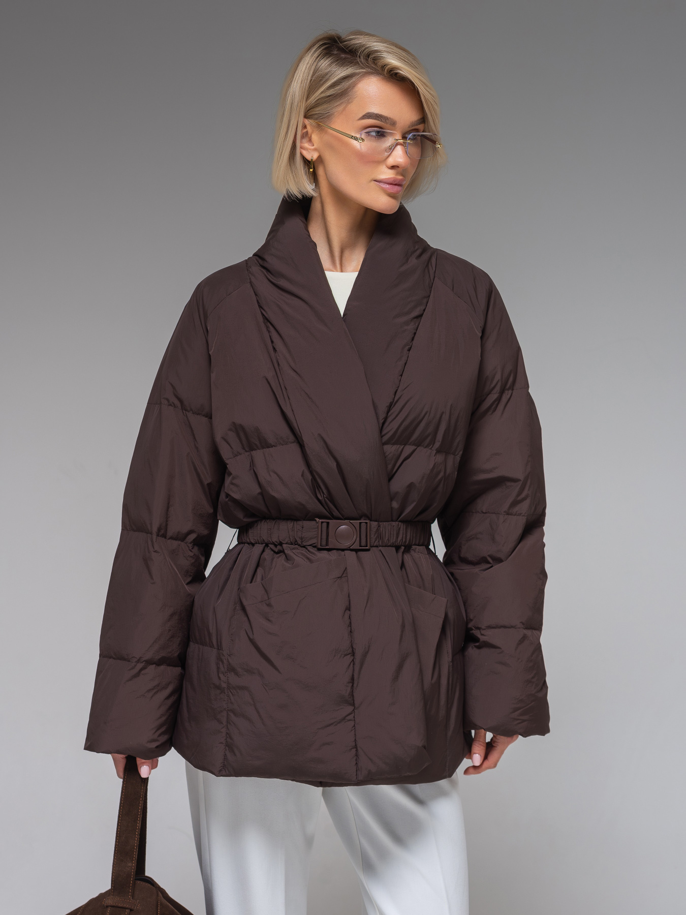 Женская демисезонная куртка ультралегкая весна-осень Viva Wear модель 8866 модель 8866-chocolate Женская демисезонная куртка ультралегкая весна-осень Viva Wear модель 8866 модель 8866-chocolate Фото