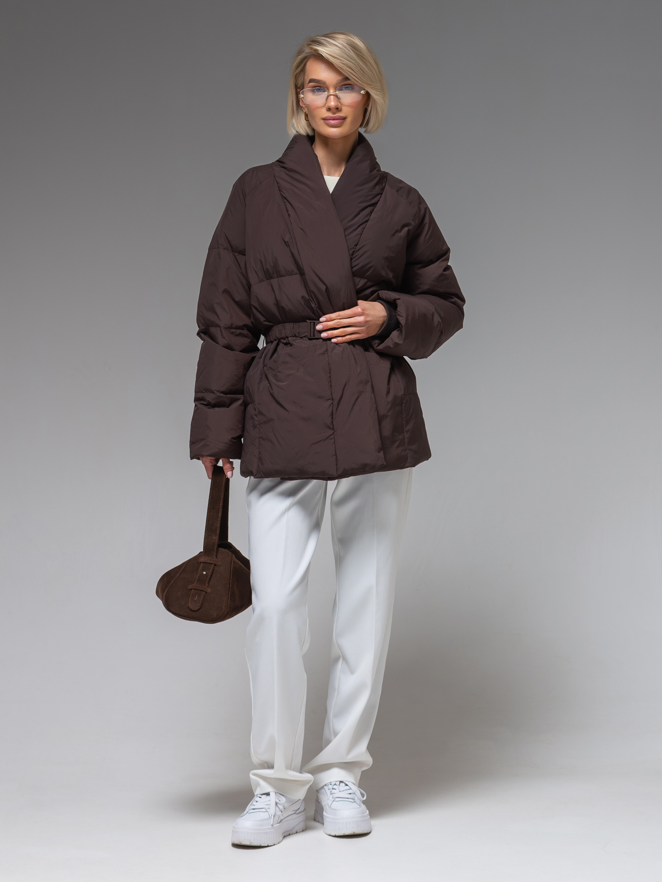 Женская демисезонная куртка ультралегкая весна-осень Viva Wear модель 8866 модель 8866-chocolate Женская демисезонная куртка ультралегкая весна-осень Viva Wear модель 8866 модель 8866-chocolate Фото