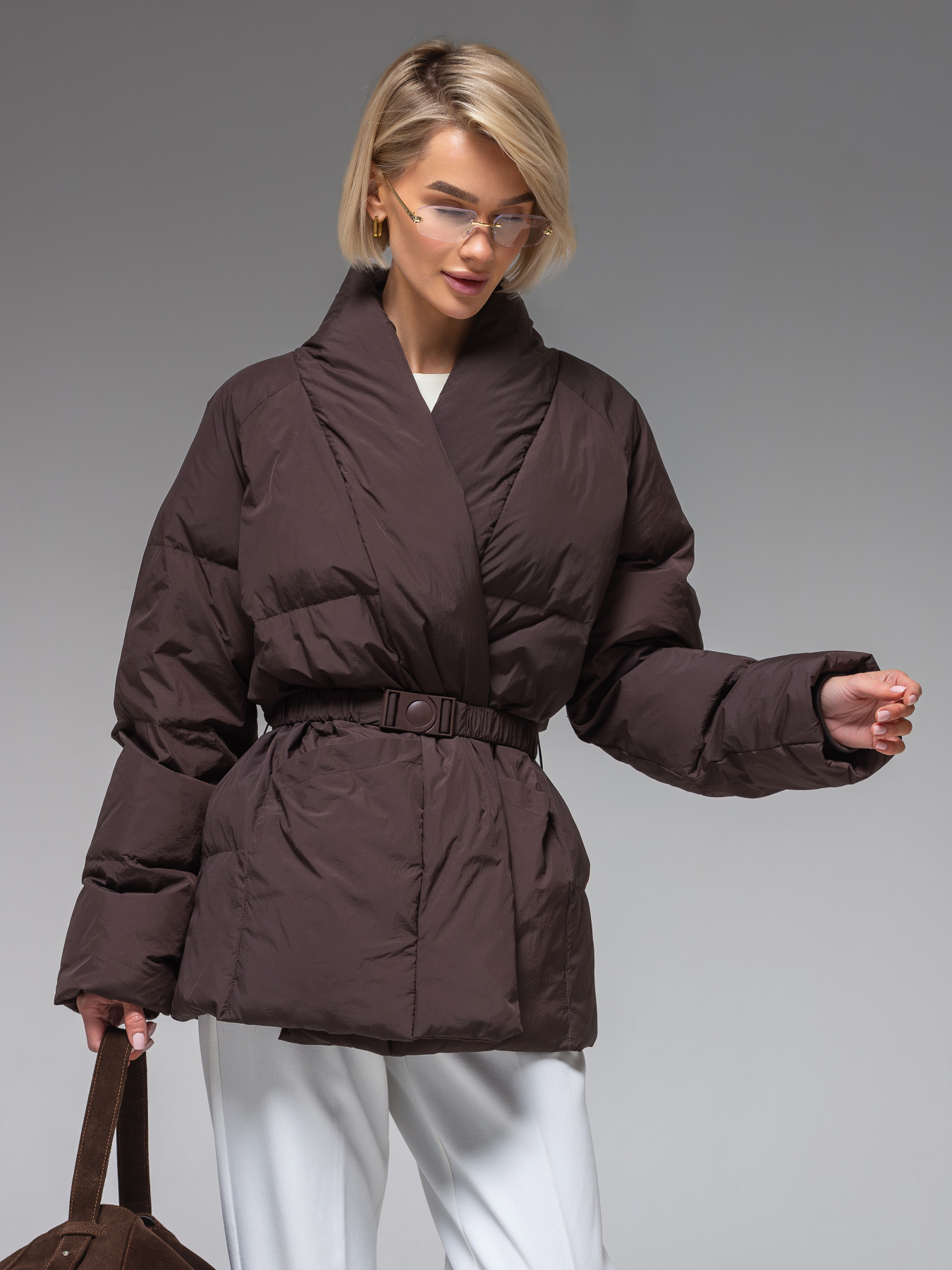 Демісезонна куртка VIVA WEAR модель 8866-chocolate Фото