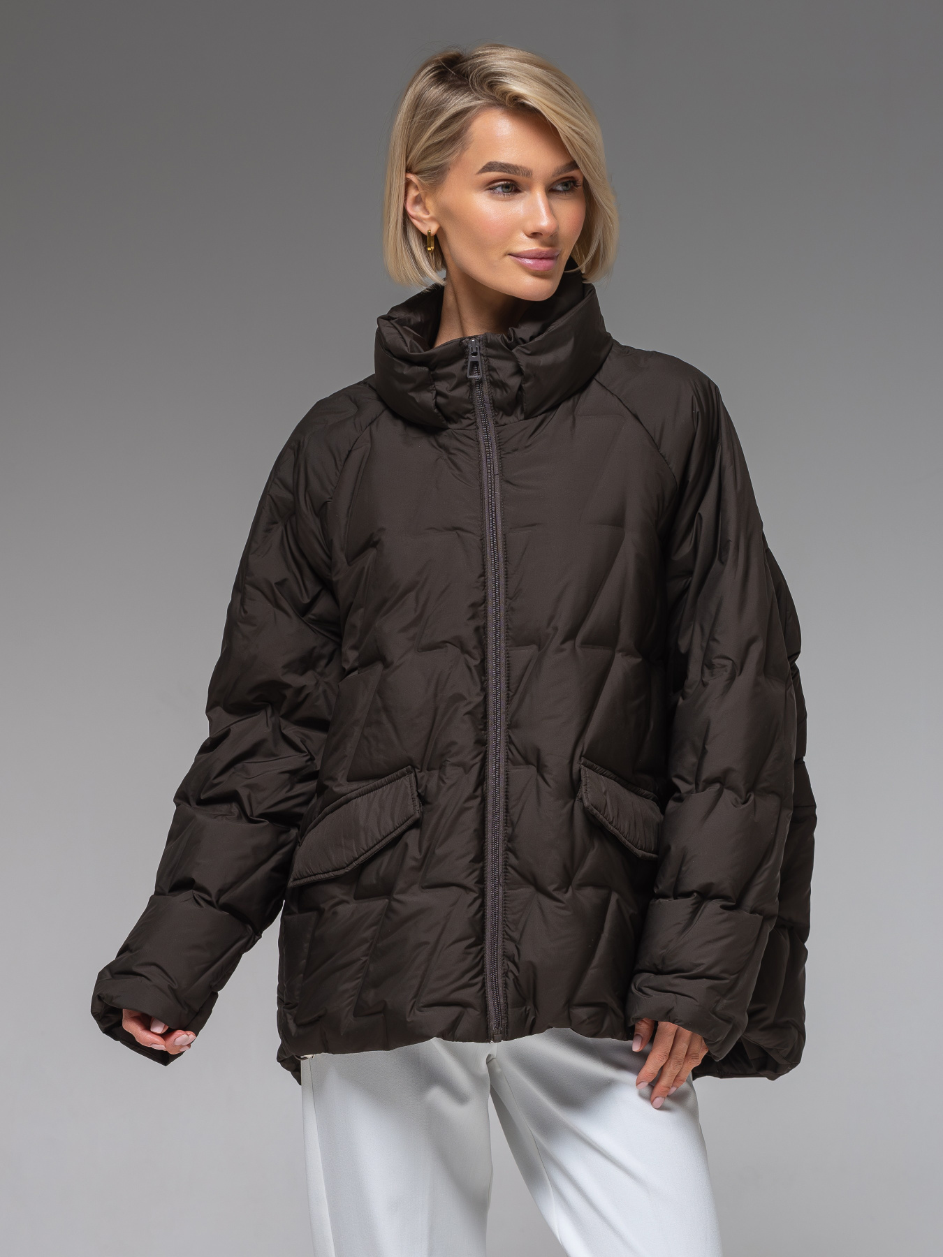 Демісезонна куртка VIVA WEAR модель 6535-chocolate Фото