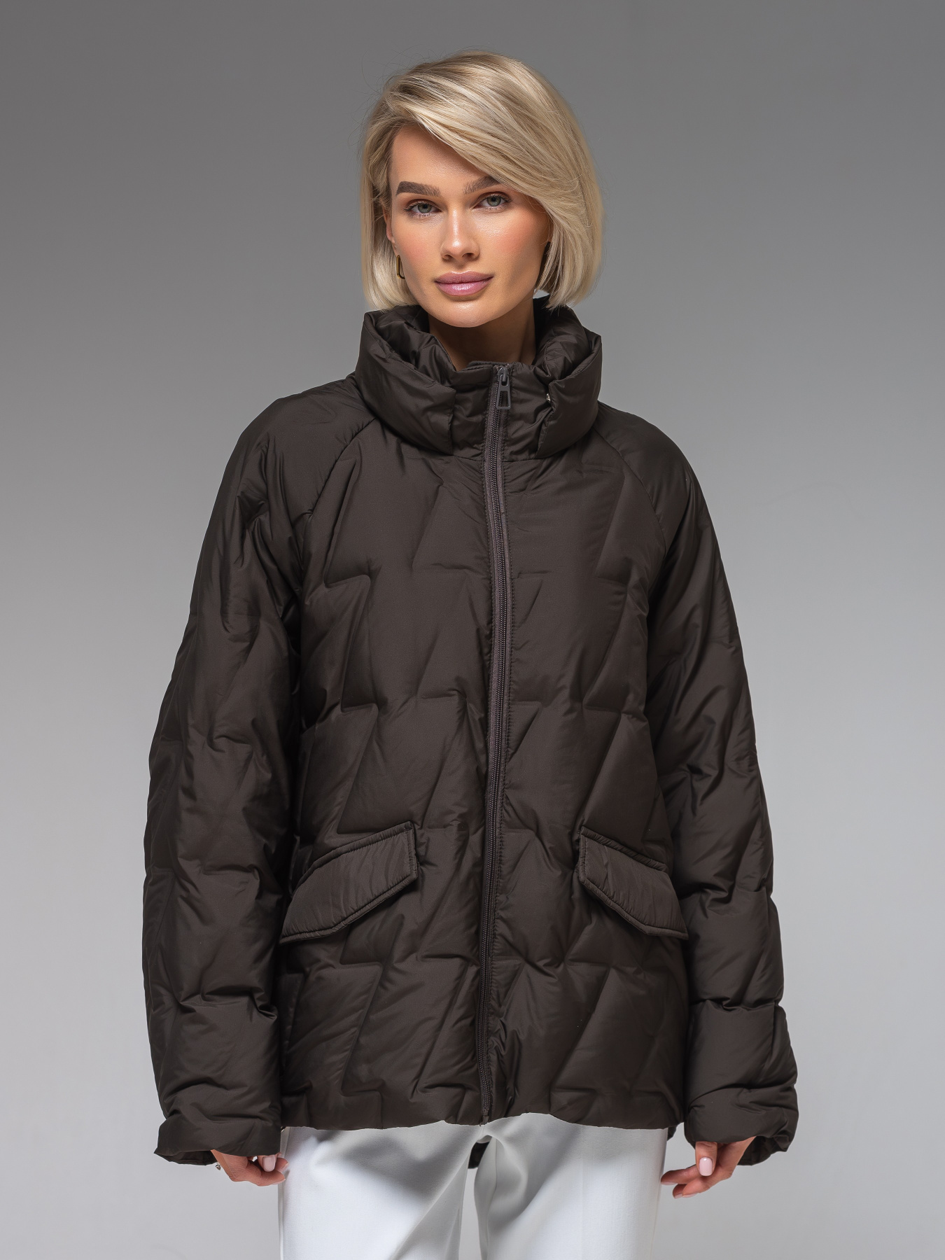 Демісезонна куртка VIVA WEAR модель 6535-chocolate Фото