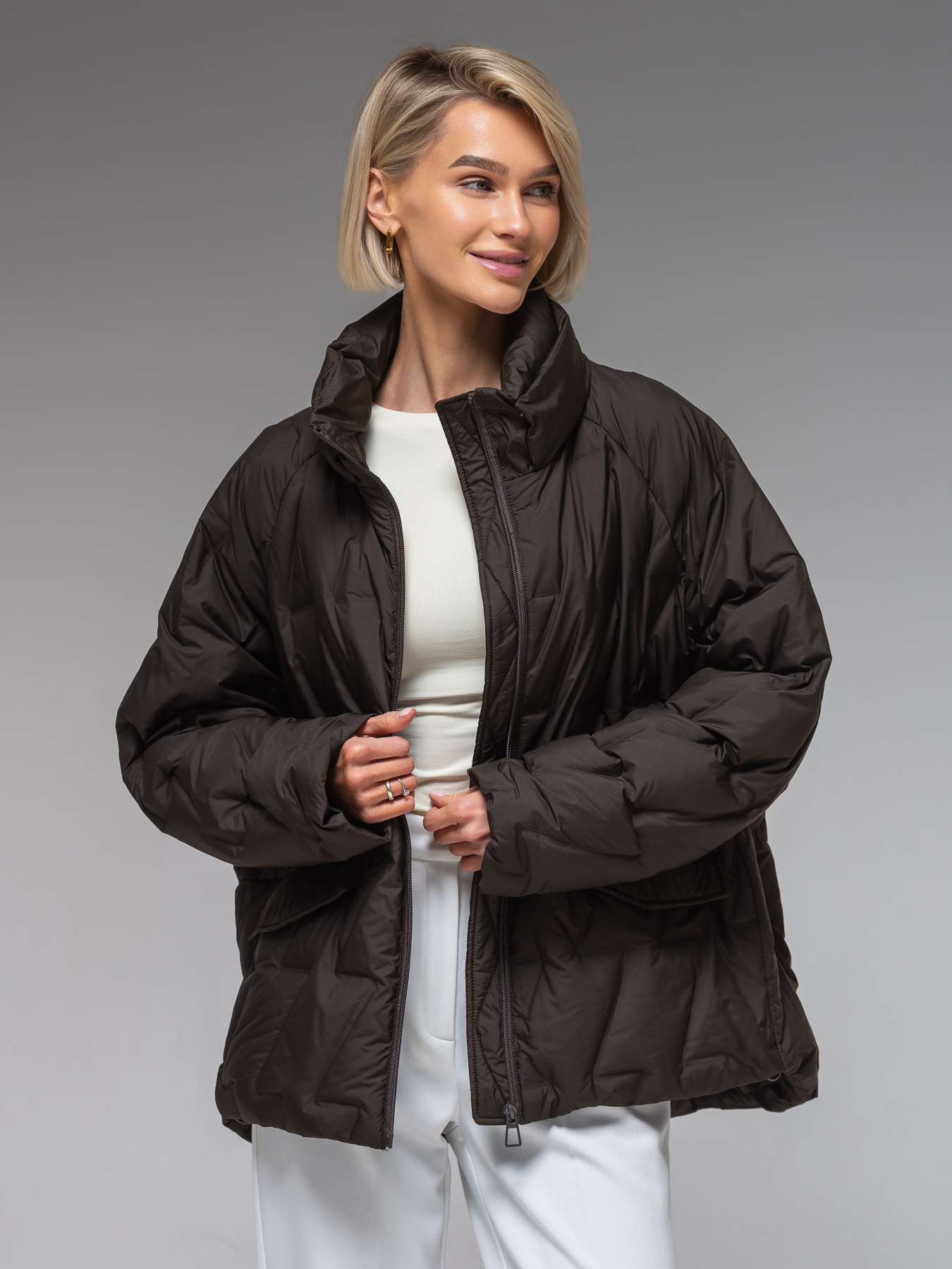 Демісезонна куртка VIVA WEAR модель 6535-chocolate Фото