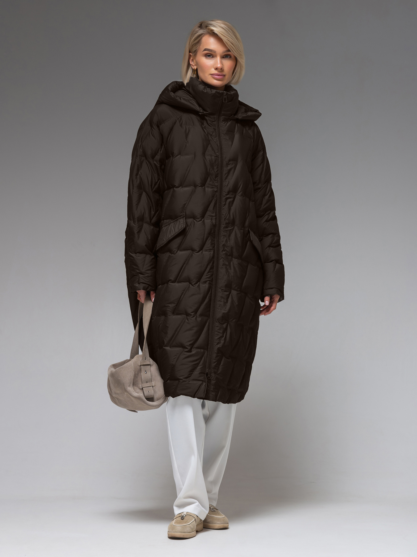 Демисезонная куртка VIVA WEAR модель 6536-chocolate Фото