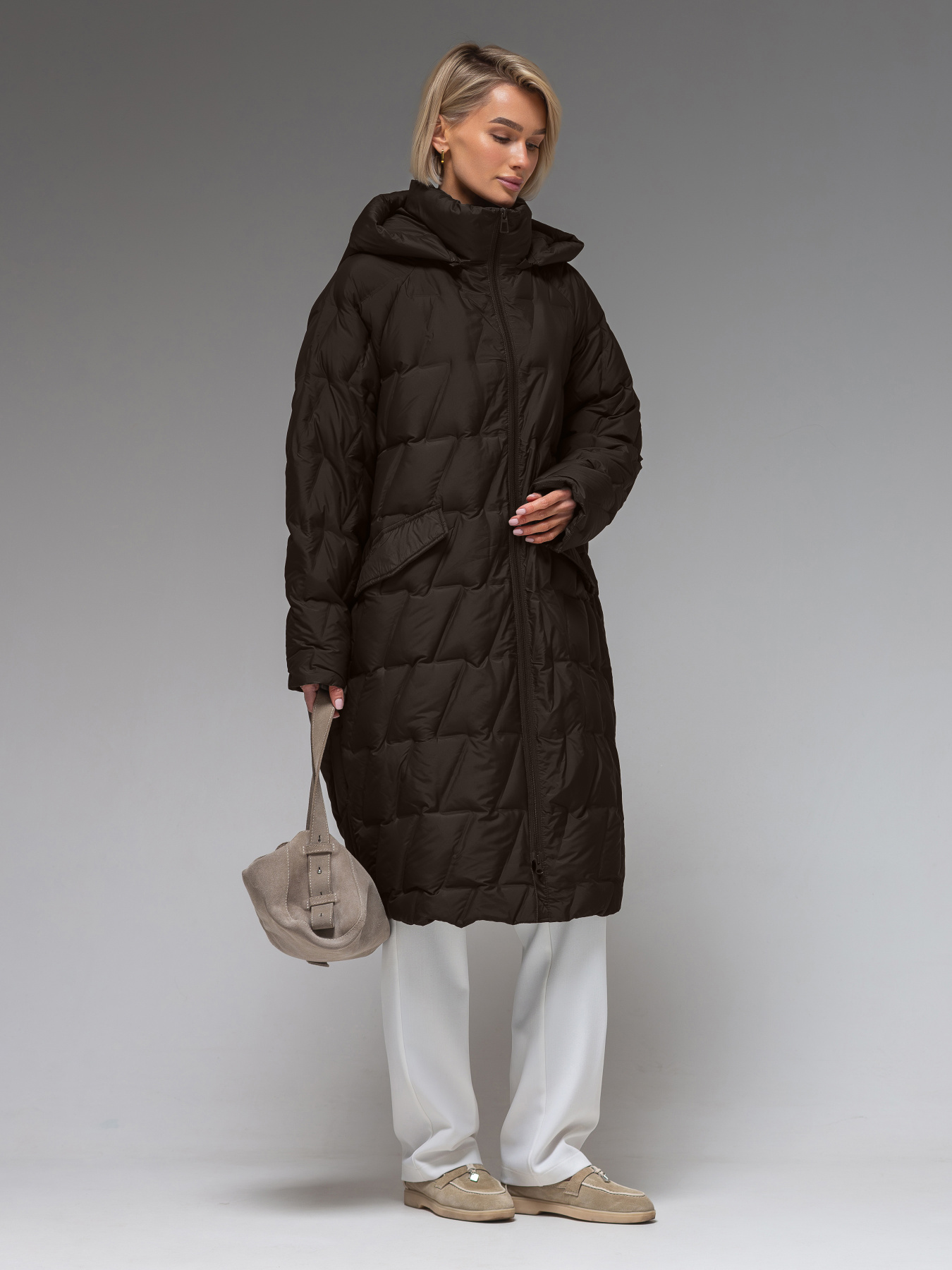 Демисезонная куртка VIVA WEAR модель 6536-chocolate Фото