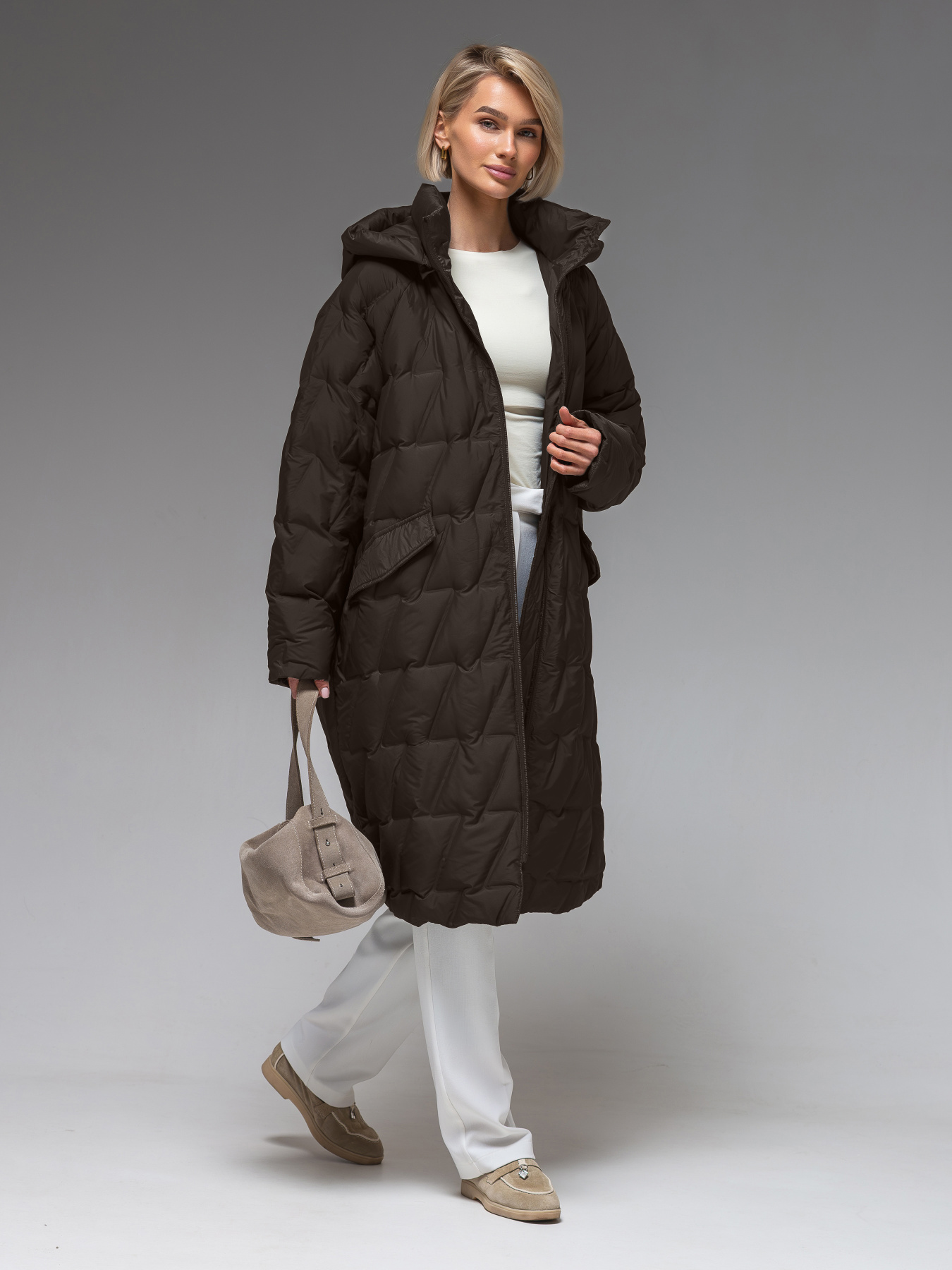 Демисезонная куртка VIVA WEAR модель 6536-chocolate Фото