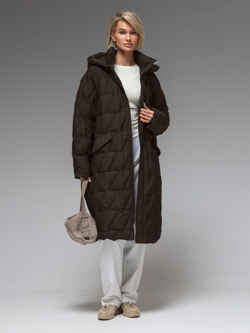 Демисезонная куртка VIVA WEAR модель 6536-chocolate Демисезонная куртка VIVA WEAR модель 6536-chocolate Фото