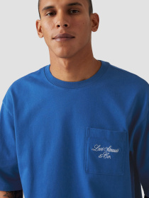 Мужская синяя футболка модель 001MH;0003 Фото