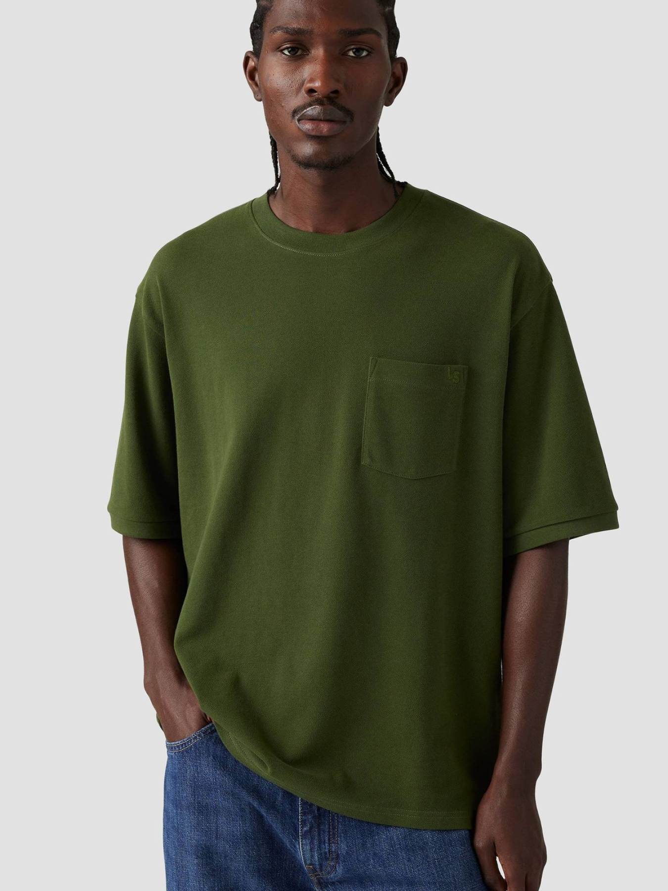 Чоловіча зелена футболка модель 001MN;0000 Фото