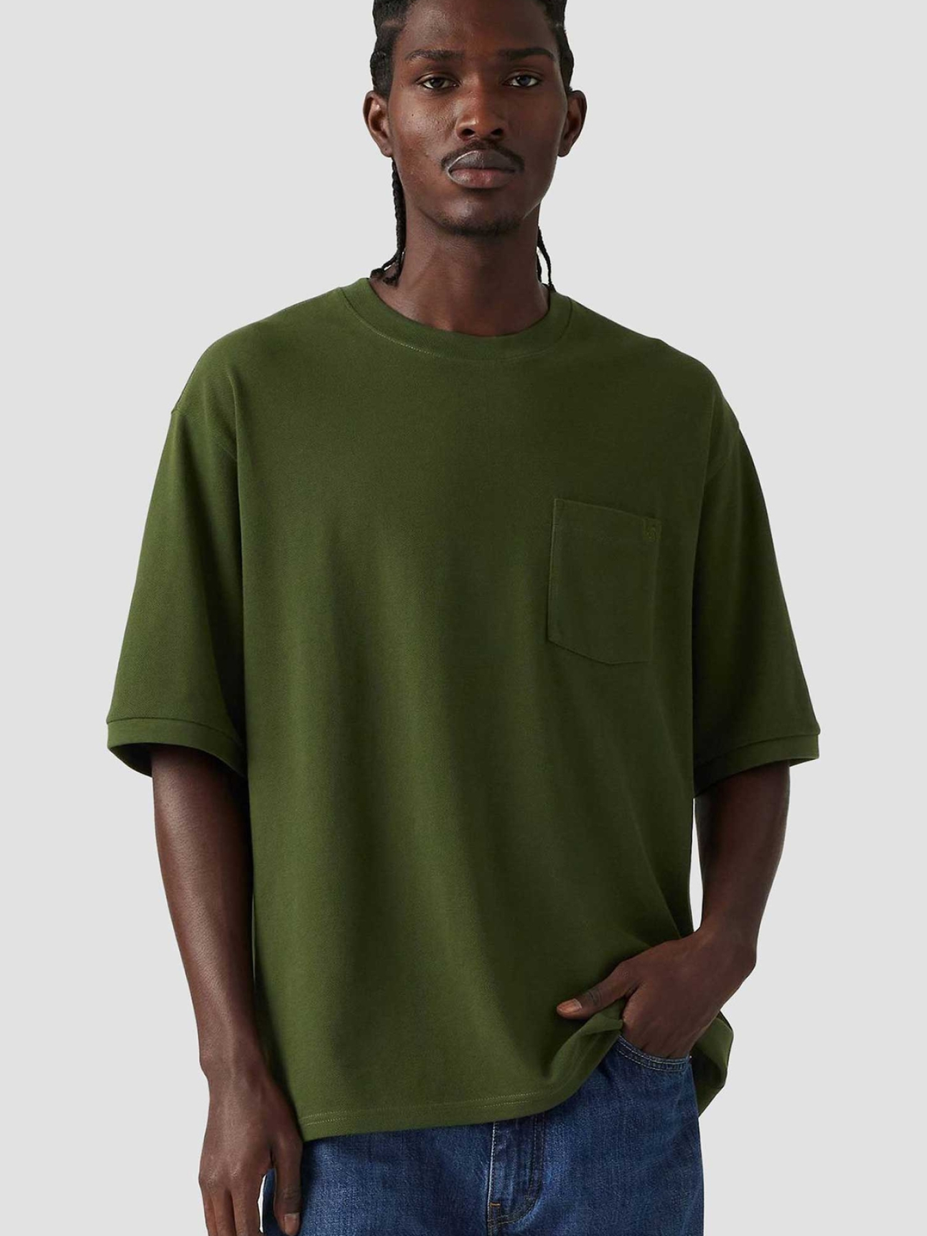 Чоловіча зелена футболка модель 001MN;0000 Фото