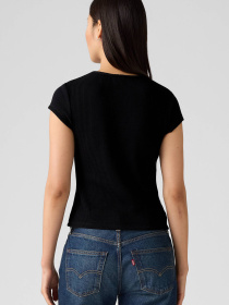 Жіноча чорна футболка модель 003PW;0001 Фото
