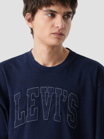 Мужская темно-синяя футболка модель 003QV;0002 Фото