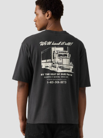 Чоловіча чорна футболка модель 003XL;0000 Фото