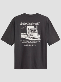 Чоловіча чорна футболка модель 003XL;0000 Фото