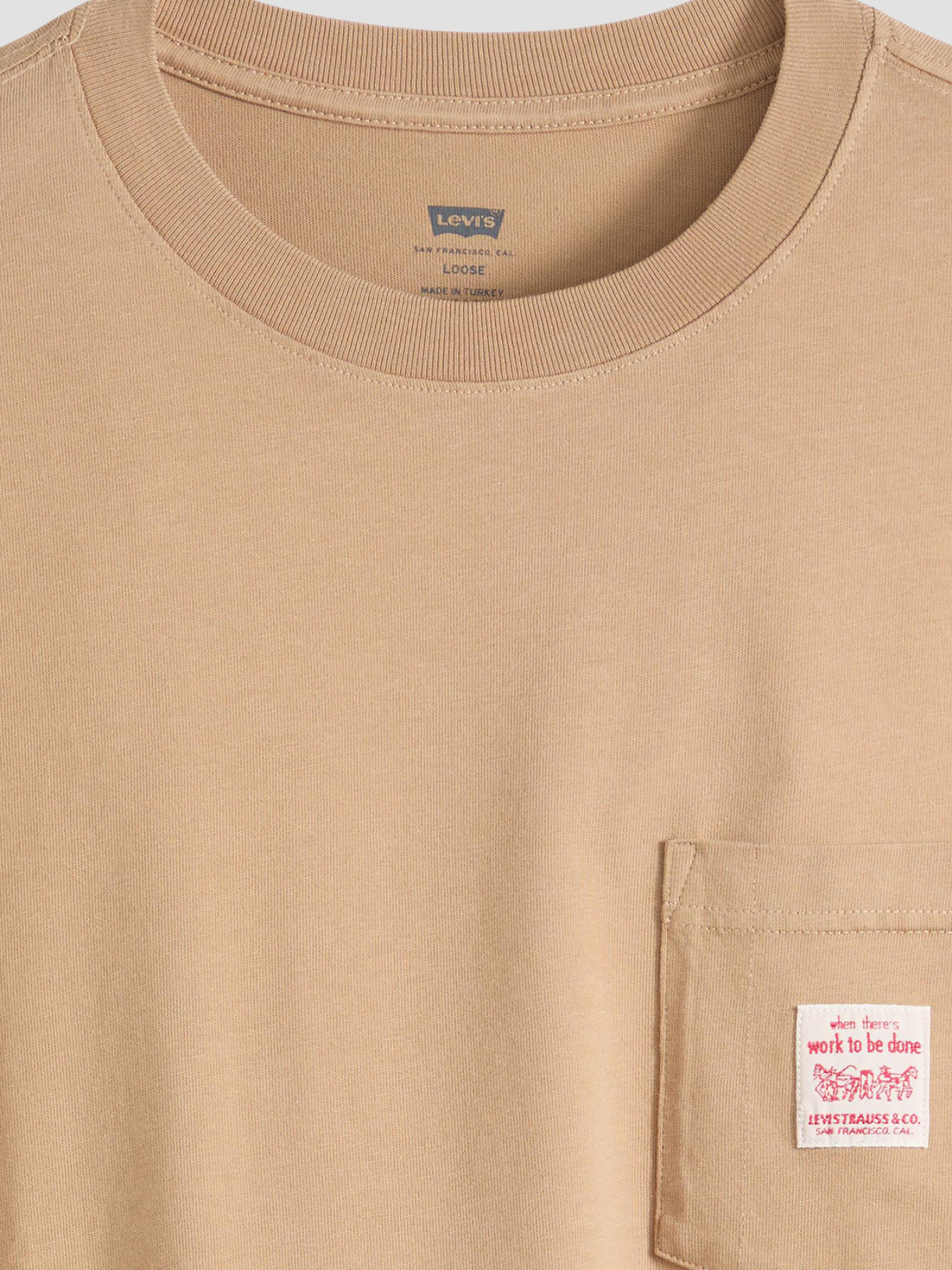 Чоловіча бежева футболка модель 004NU;0001 Фото