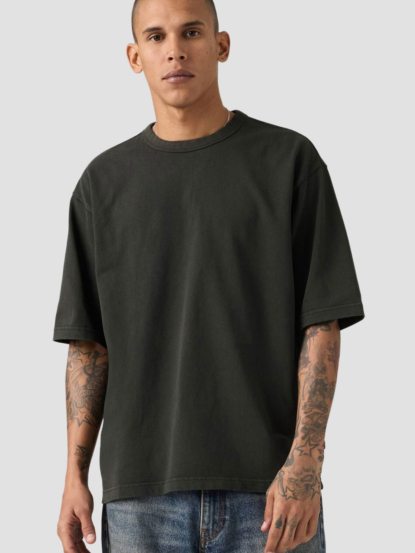 Мужская темно-серая футболка модель 005GY;0001 Фото