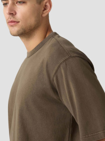 Мужская коричневая футболка модель 005GY;0002 Фото