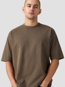 Мужская коричневая футболка модель 005GY;0002 Фото
