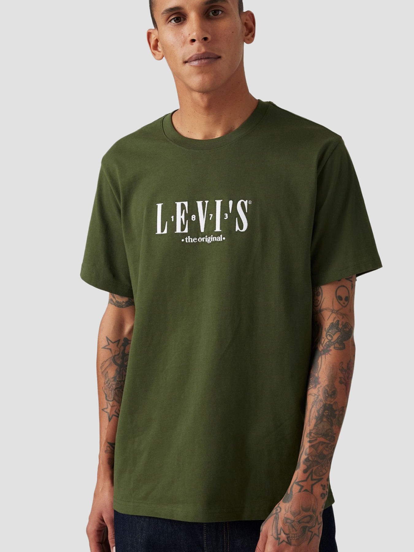 Чоловіча зелена футболка модель 16143;1676 Фото