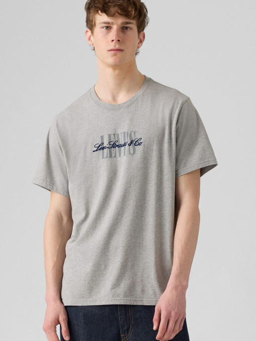 Чоловіча сіра футболка модель 16143;1682 Фото