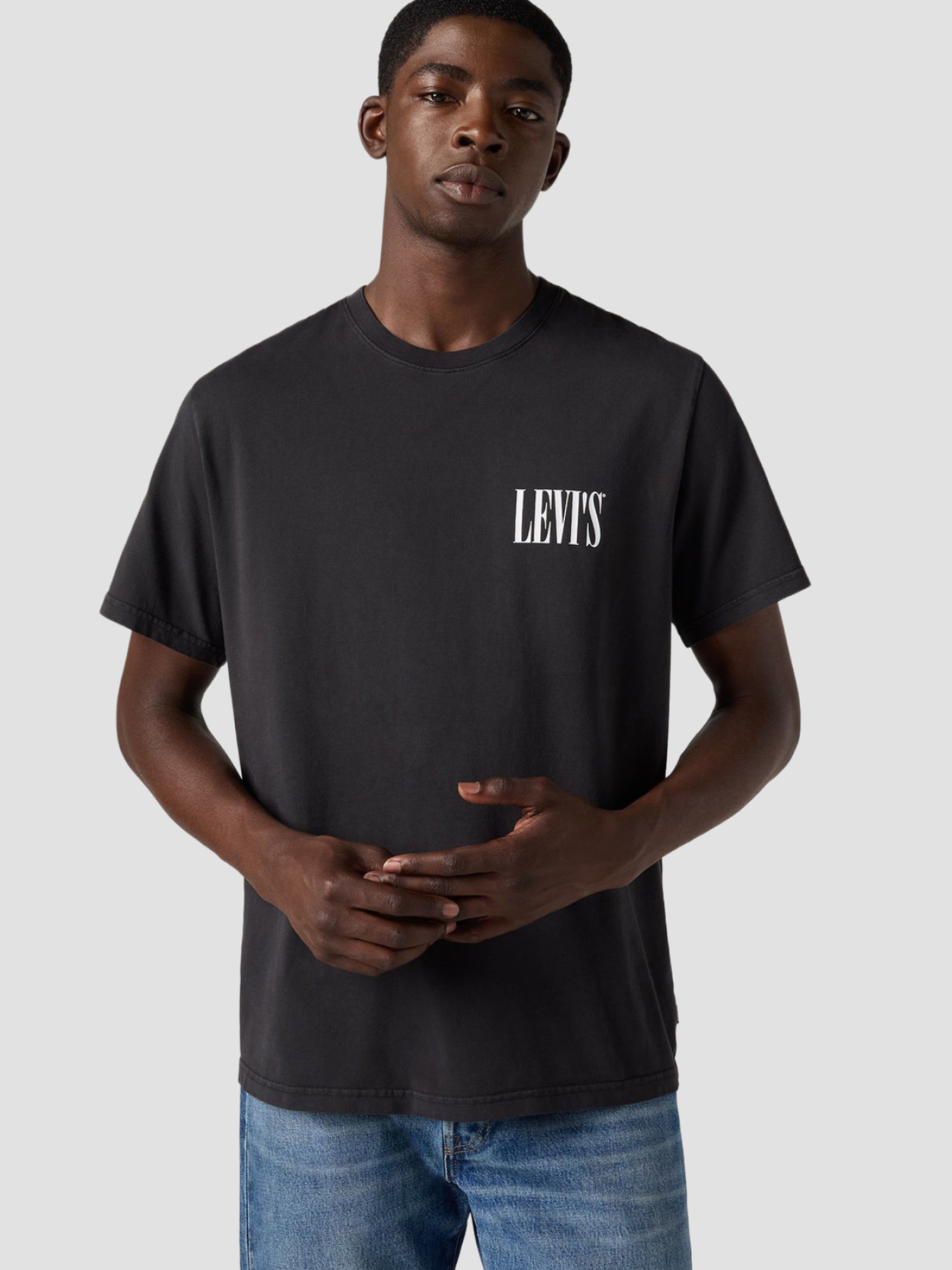 Чоловіча чорна футболка модель 16143;1685 Фото