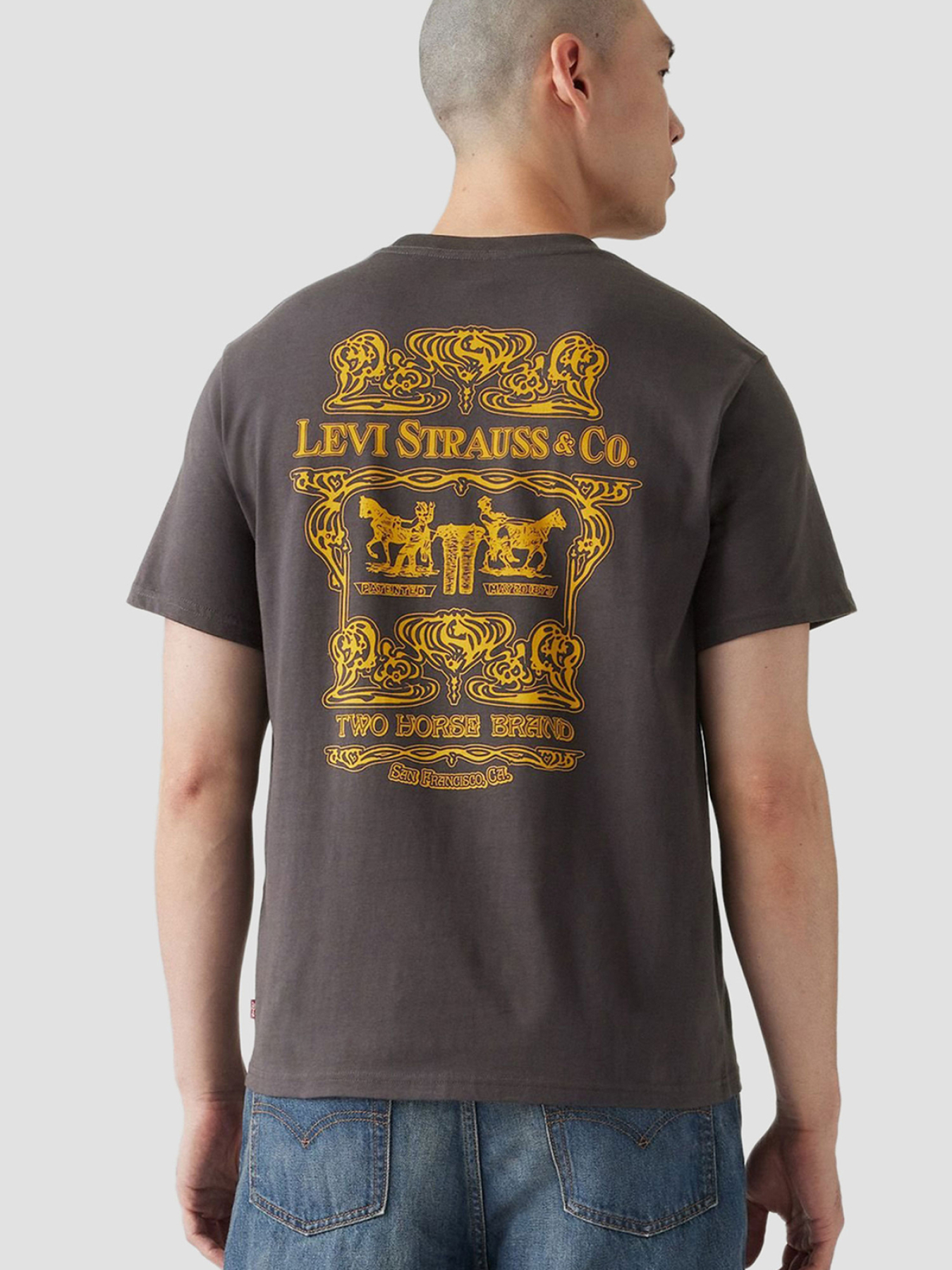 Чоловіча темно-сіра футболка модель 16143;1947 Фото