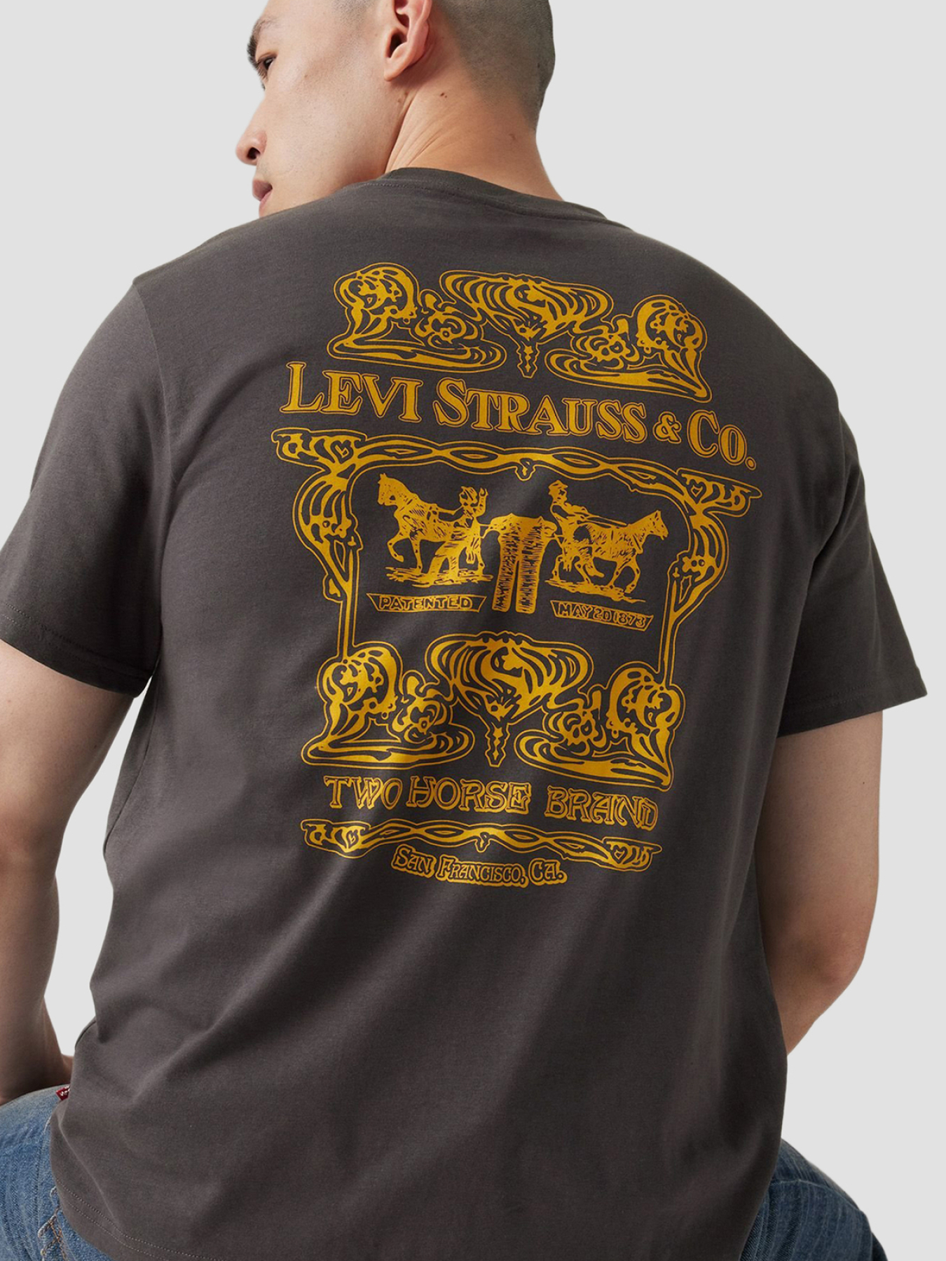 Чоловіча темно-сіра футболка модель 16143;1947 Фото