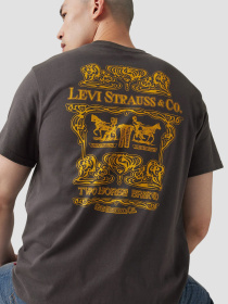 Чоловіча темно-сіра футболка модель 16143;1947 Фото