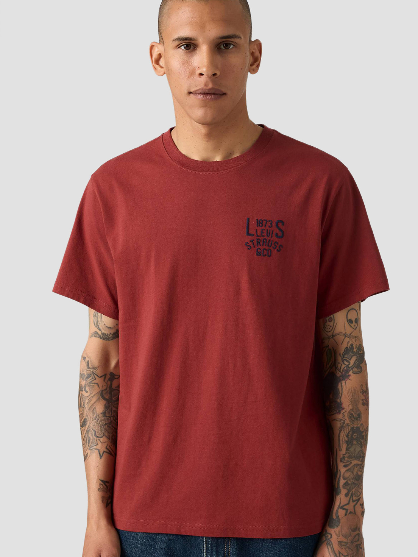 Чоловіча бордова футболка модель 16143;2089 Фото