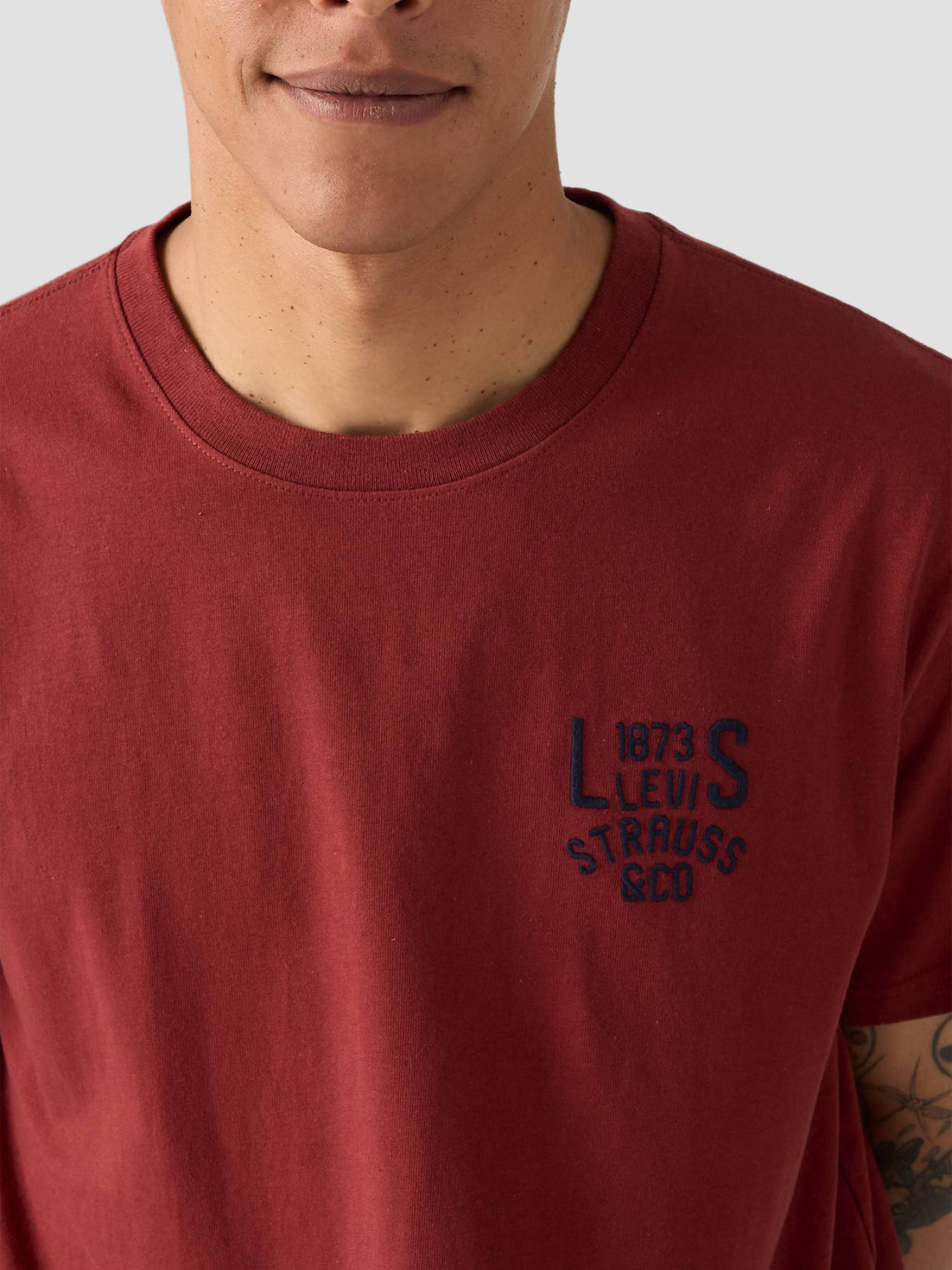 Чоловіча бордова футболка модель 16143;2089 Фото