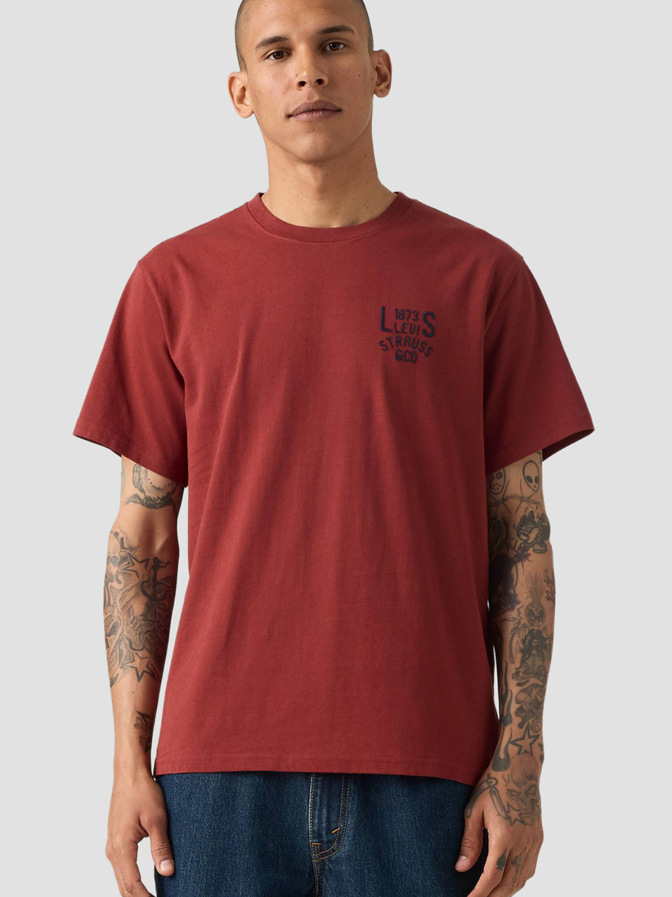 Чоловіча бордова футболка модель 16143;2089 Фото